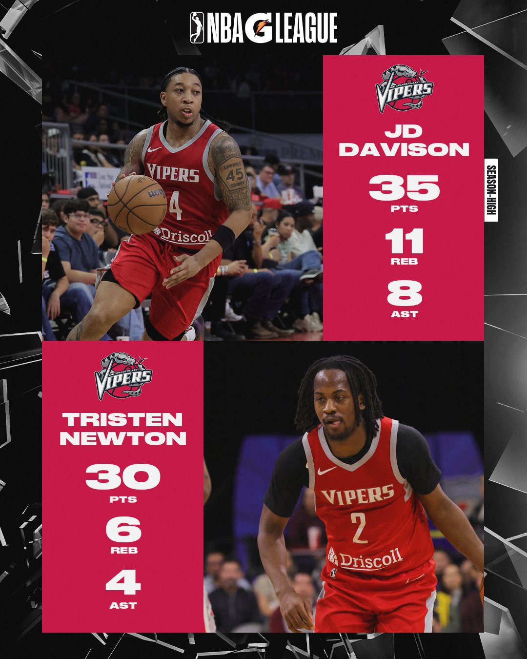 GA黄金甲登录入口-两个30+都没赢！雨姐戴维森G联盟轰下35+11+8+3+3 牛顿砍30+6+4+4